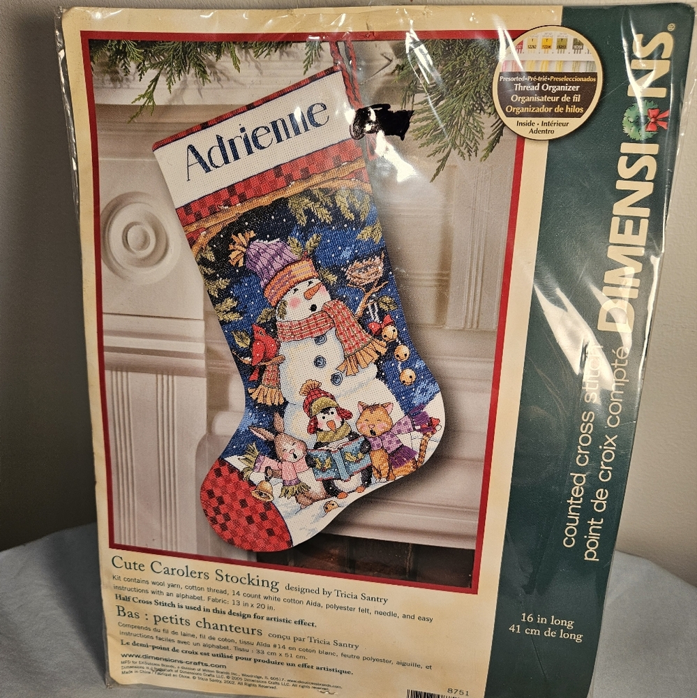Dimensions Cute Carolers Stocking Cross Stitch Kit